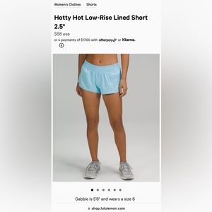 COPY - Women’s Light Blue Lululemon Shorts